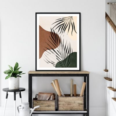 Abstract Vintage Botanical Wall Art Minimalist Pictures For Bohemian Living Room Decor