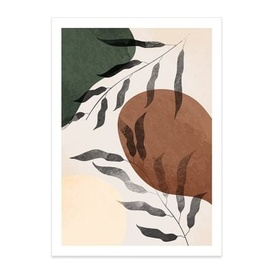 Abstract Vintage Botanical Wall Art Minimalist Pictures For Bohemian Living Room Decor