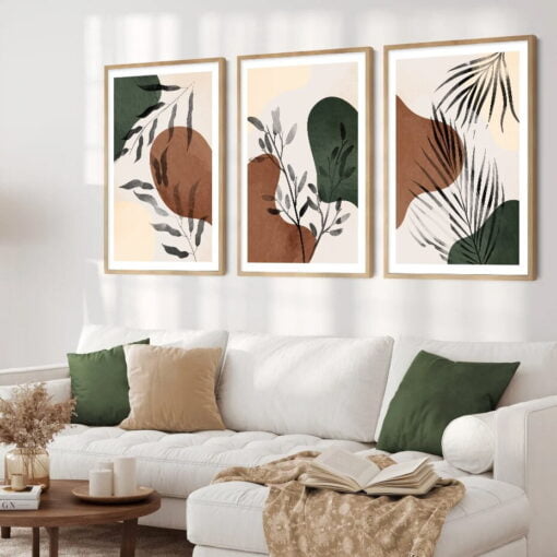 Abstract Vintage Botanical Wall Art Minimalist Pictures For Bohemian Living Room Decor