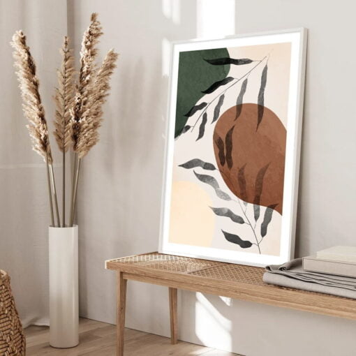 Abstract Vintage Botanical Wall Art Minimalist Pictures For Bohemian Living Room Decor