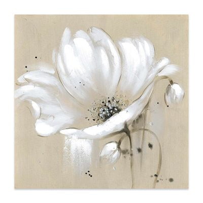 Abstract Vintage Floral White Petal Flowers Pictures For Living Room Bedroom Art Decor 2022