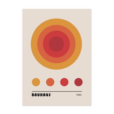 Bauhaus Mid Century Design Inspiration Geometric Abstract Posters For Modern Loft Apartment