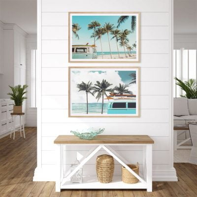 California Dreaming Beach Surf Life Tropical Landscape Wall Art For Living Room Decor