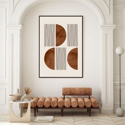 Minimalist Abstract Geometric Line Art Fine Art Canvas Prints For Modern Apartment Living Room Decor 2022