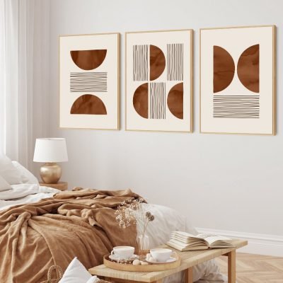 Minimalist Abstract Geometric Line Art Fine Art Canvas Prints For Modern Apartment Living Room Decor 2022