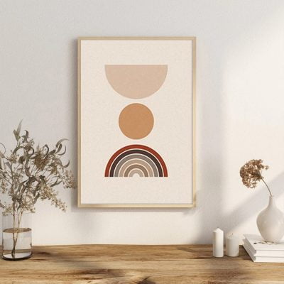 Modern Abstract Mid Century Minimalist Wall Art Fine Art Canvas Prints For Home Office