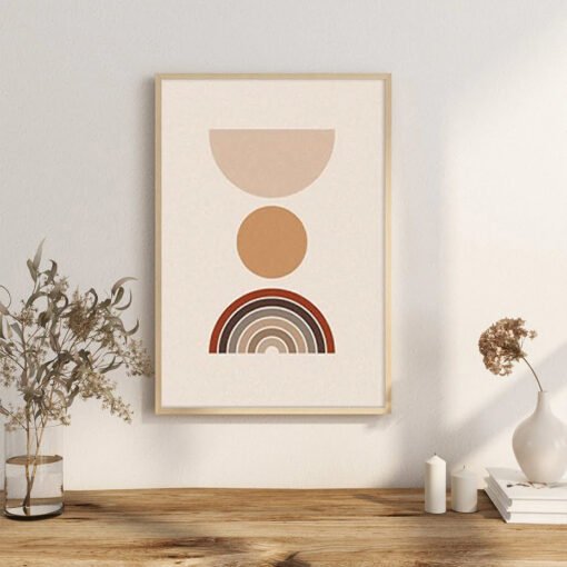 Modern Abstract Mid Century Minimalist Wall Art Fine Art Canvas Prints For Home Office