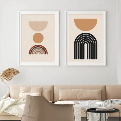 Modern Abstract Mid Century Minimalist Wall Art Fine Art Canvas Prints For Home Office