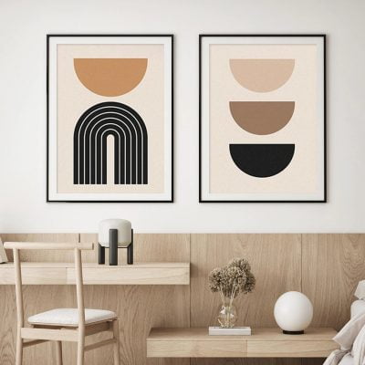 Modern Abstract Mid Century Minimalist Wall Art Fine Art Canvas Prints For Home Office