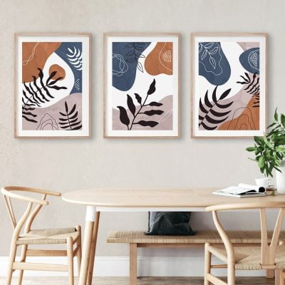 Modern Abstract Tropical Botanical Wall Art Pictures For Bohemian Living Room Home Decor Trends 2022