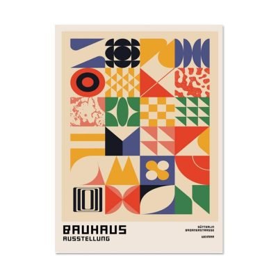 Retro Abstract Geometry Bauhaus Art Posters Colorful Pictures For Living Room Decor 2022 Trends