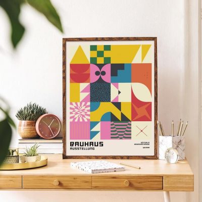 Retro Abstract Geometry Bauhaus Art Posters Colorful Pictures For Living Room Decor 2022 Trends