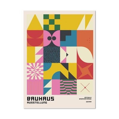 Retro Abstract Geometry Bauhaus Art Posters Colorful Pictures For Living Room Decor 2022 Trends