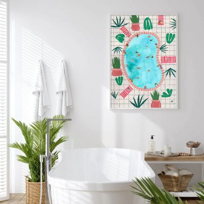 Sublime Days By The Pool Holiday Home Wall Art Abstract Pictures For Living Room