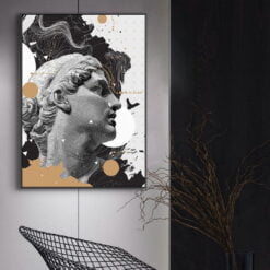 Renaissance David Abstract Sculpture Wall Art Fine Art Canvas Print For Modern Home Office