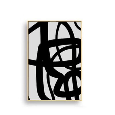 Modern Abstract Mid Century Gallery Wall Art Black Orange Beige Pictures For Living Room