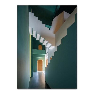 Abstract Architectural Interior Design Wall Art Fine Art Canvas Prints For Modern Home Office