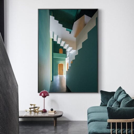 Abstract Architectural Interior Design Wall Art Fine Art Canvas Prints For Modern Home Office