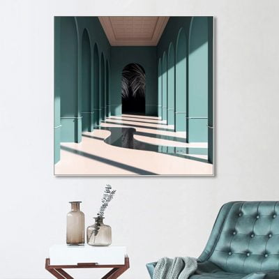 Abstract Architectural Interior Design Wall Art Fine Art Canvas Prints For Modern Home Office