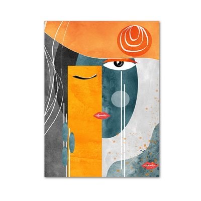 Abstract Fashion Portrait Face Fine Art Canvas Prints Pictures For Living Room Home Office Decor