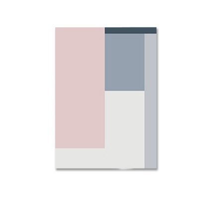 Abstract Geometric Pastel Shades Of Blue Pink Wall Art For Living Room Bedroom Art Decor
