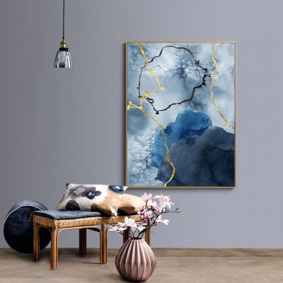 Abstract Marble Design Fashion Wall Art Pictures For Luxury Apartment Living Room Art Decor