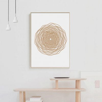 Abstract Minimalist Circles Wall Art Fine Art Canvas Prints Modern Pictures For Bohemian Decor