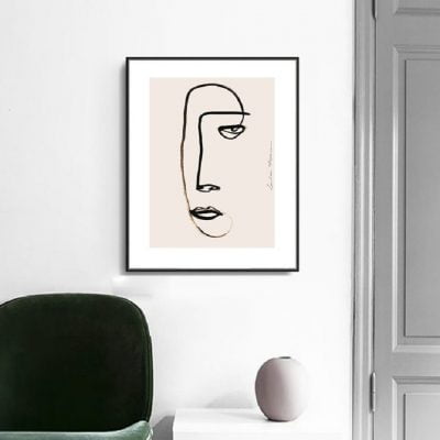 Abstract Vintage Figure Art Portrait Fine Art Canvas Prints For Modern Gallery Wall Decor