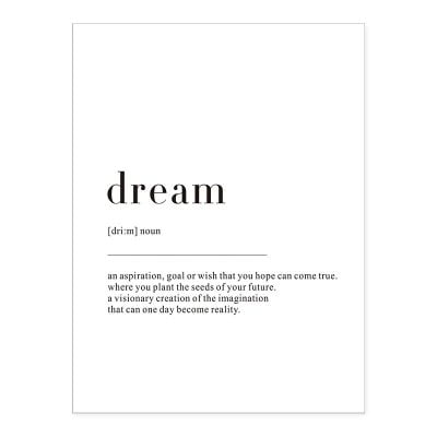 Aspirational Quotations Posters Minimalist Black & White Daily Inspiration Wall Art Decor