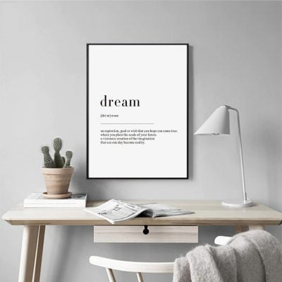 Aspirational Quotations Posters Minimalist Black & White Daily Inspiration Wall Art Decor