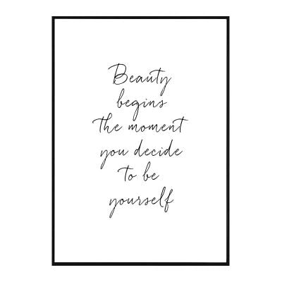 Beauty Begins Quote Pink Fashion Gallery Wall Art Pictures For Living Room Salon Art Decor