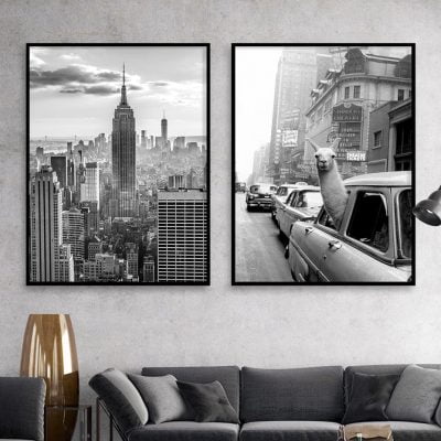 Black White New York Wall Art Fine Art Canvas Prints Modern Pictures For Home Office Decor