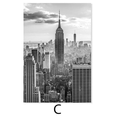 Black White New York Wall Art Fine Art Canvas Prints Modern Pictures For Home Office Decor