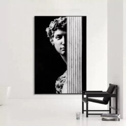 Black & White Statue Of David Sculpture Wall Art Renaissance Picture For Home Office Decor
