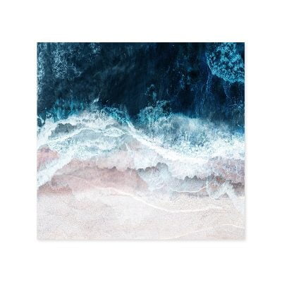Blue Ocean Beach Waves Wall Art Seascape Pictures Of Calm For Living Room Home Decor