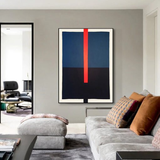 Bold Abstract Minimalist Color Block Wall Art Pictures For Modern Apartment Wall Decor