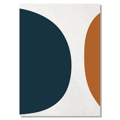 Bold Geometric Curves Scandinavian Abstract Wall Art Pictures For Modern Loft Apartment