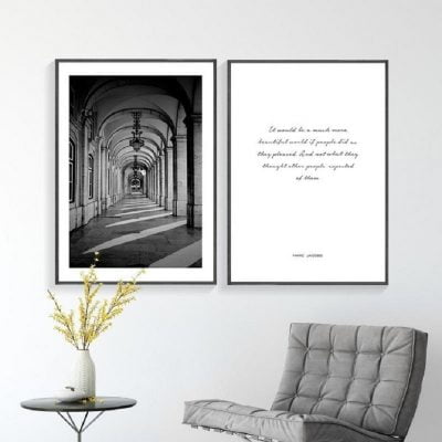 Classic Architectural Wall Art Black White Pictures For Modern Home Office Interior Decor