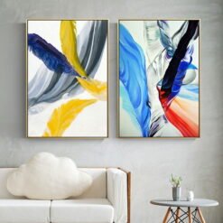 Colorful Scandinavian Abstract Wall Art Pictures For Living Room Modern Home Office Decor