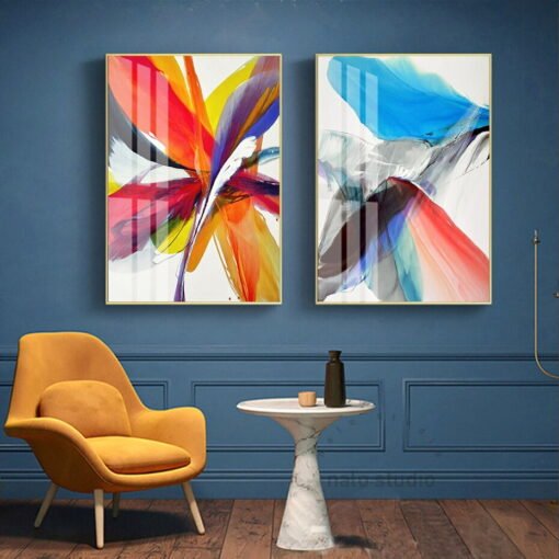 Colorful Scandinavian Abstract Wall Art Pictures For Living Room Modern Home Office Decor