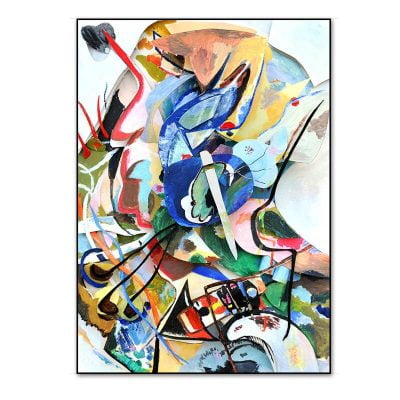 Contemporary Classic Abstract Wall Art Colorful Picture For Modern Apartment Living Room