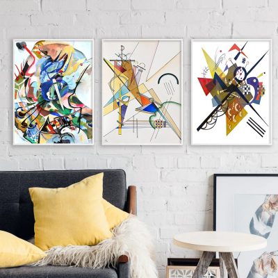 Contemporary Classic Abstract Wall Art Colorful Picture For Modern Apartment Living Room