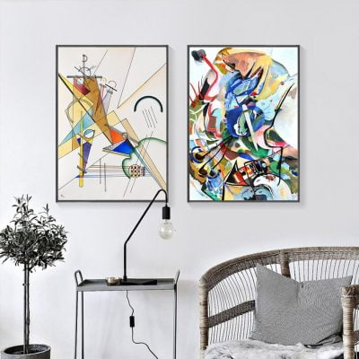 Contemporary Classic Abstract Wall Art Colorful Picture For Modern Apartment Living Room