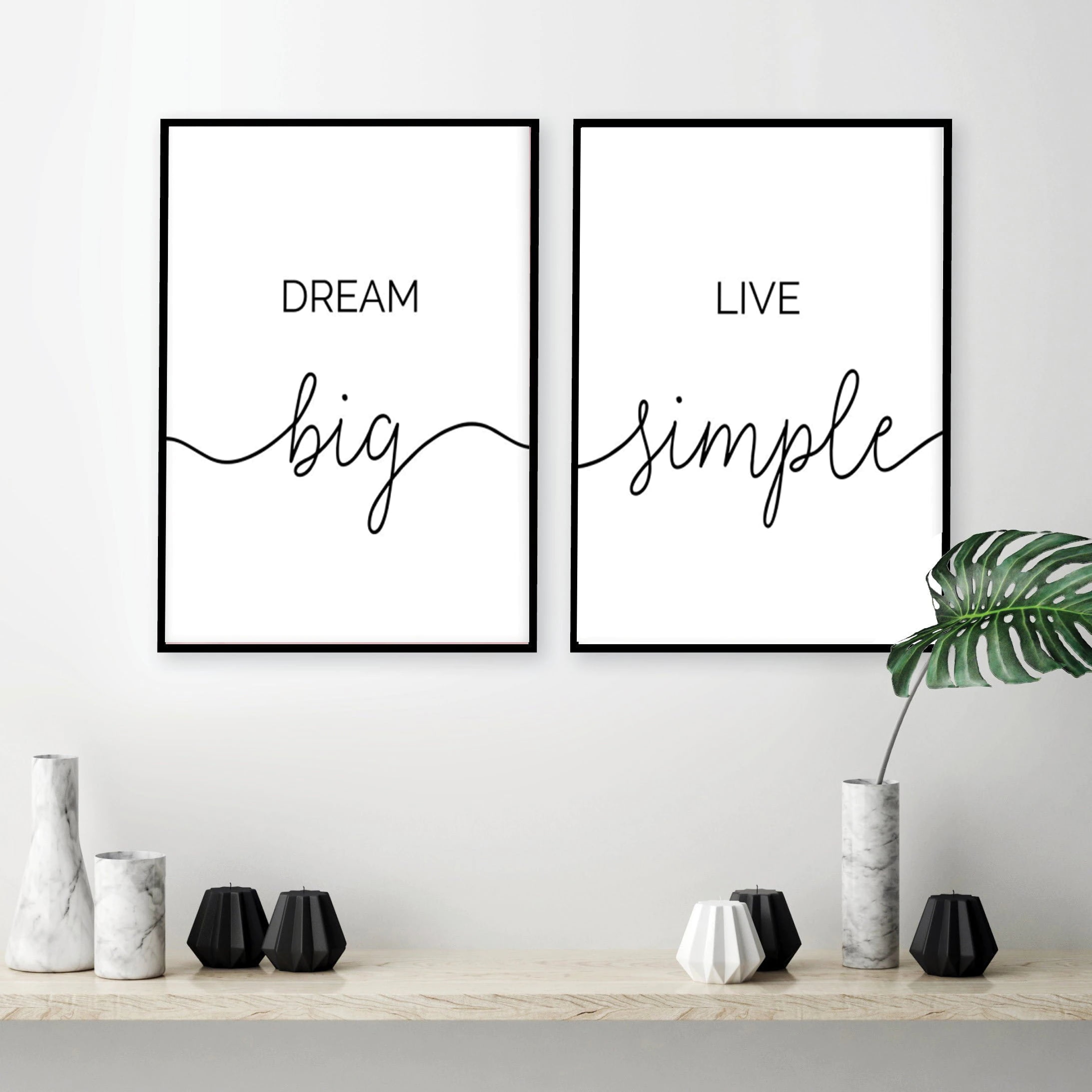 Daily Inspiration Posters Black White Minimalist Wall Art For Bedroom Home Office Decor