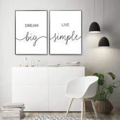 Daily Inspiration Posters Black White Minimalist Wall Art For Bedroom Home Office Decor