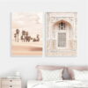 Desert Oasis Vintage Moroccan Architectural Wall Art Pictures For Bohemian Decor