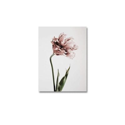 Elegant Pink Green Floral Wall Art Minimalist Botanical Pictures For Luxury Living Room Art Decor