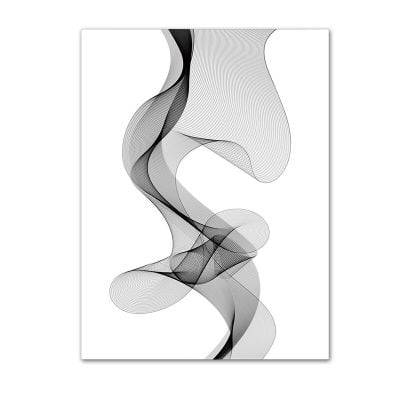 Flowing Dynamic Vapor Waveforms Minimalist Abstract Wall Art For Modern Interior Decor