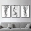 Flowing Dynamic Vapor Waveforms Minimalist Abstract Wall Art For Modern Interior Decor