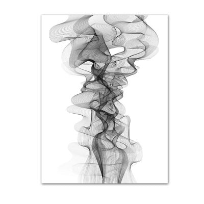 Flowing Dynamic Vapor Waveforms Minimalist Abstract Wall Art For Modern Interior Decor